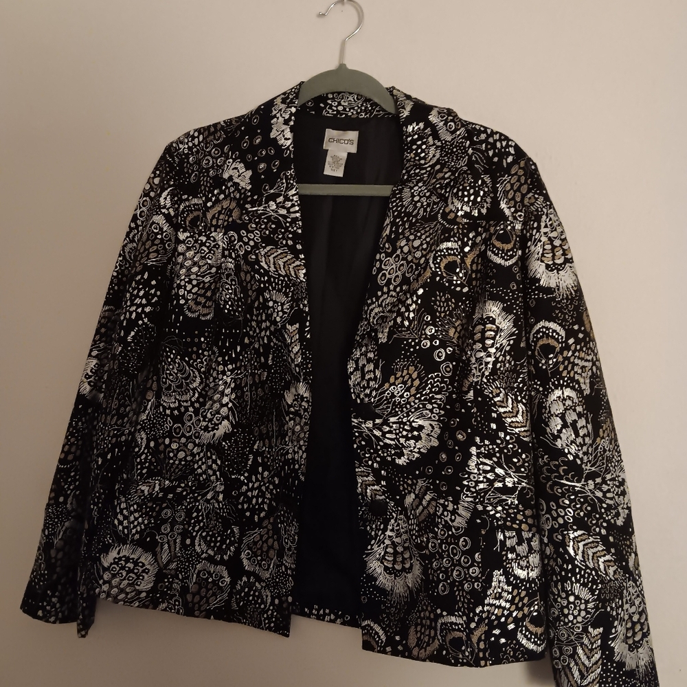 Chicos open front jacket